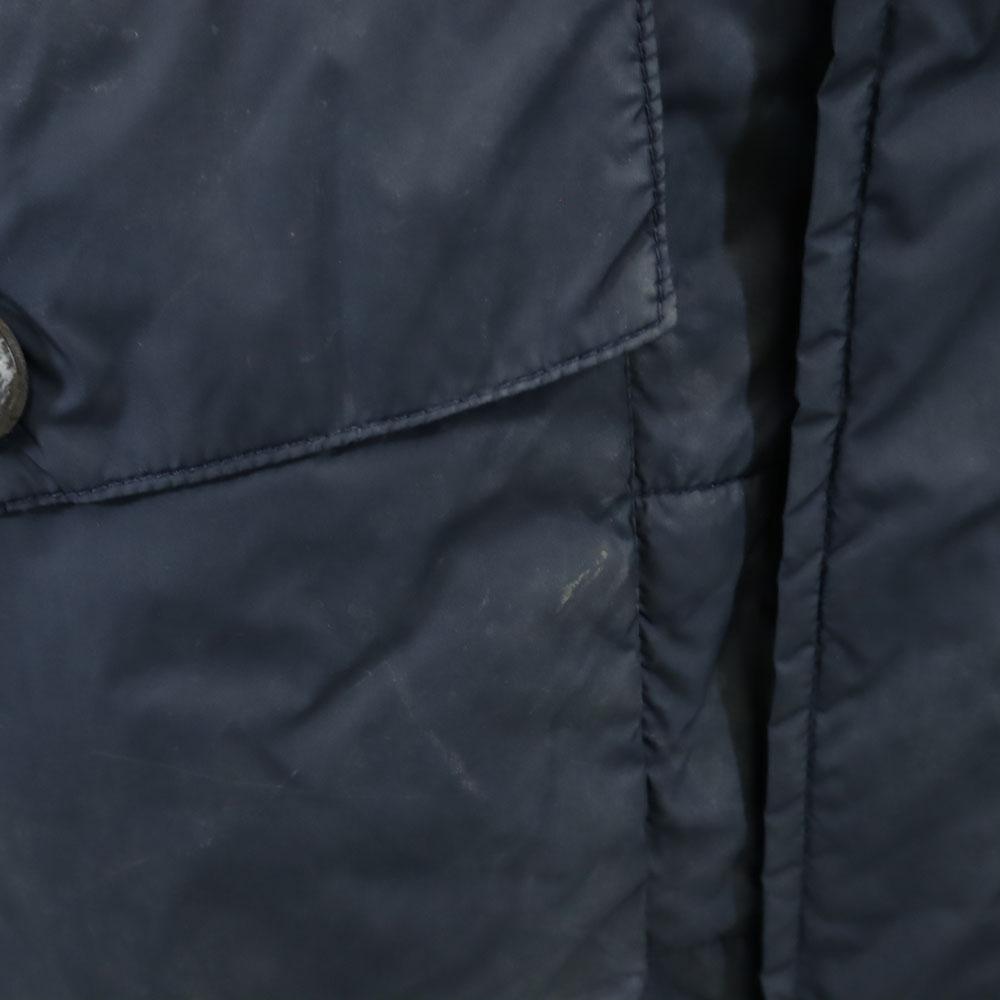 LACOSTE Quilted jacket M Navy Back fleece Men's Used