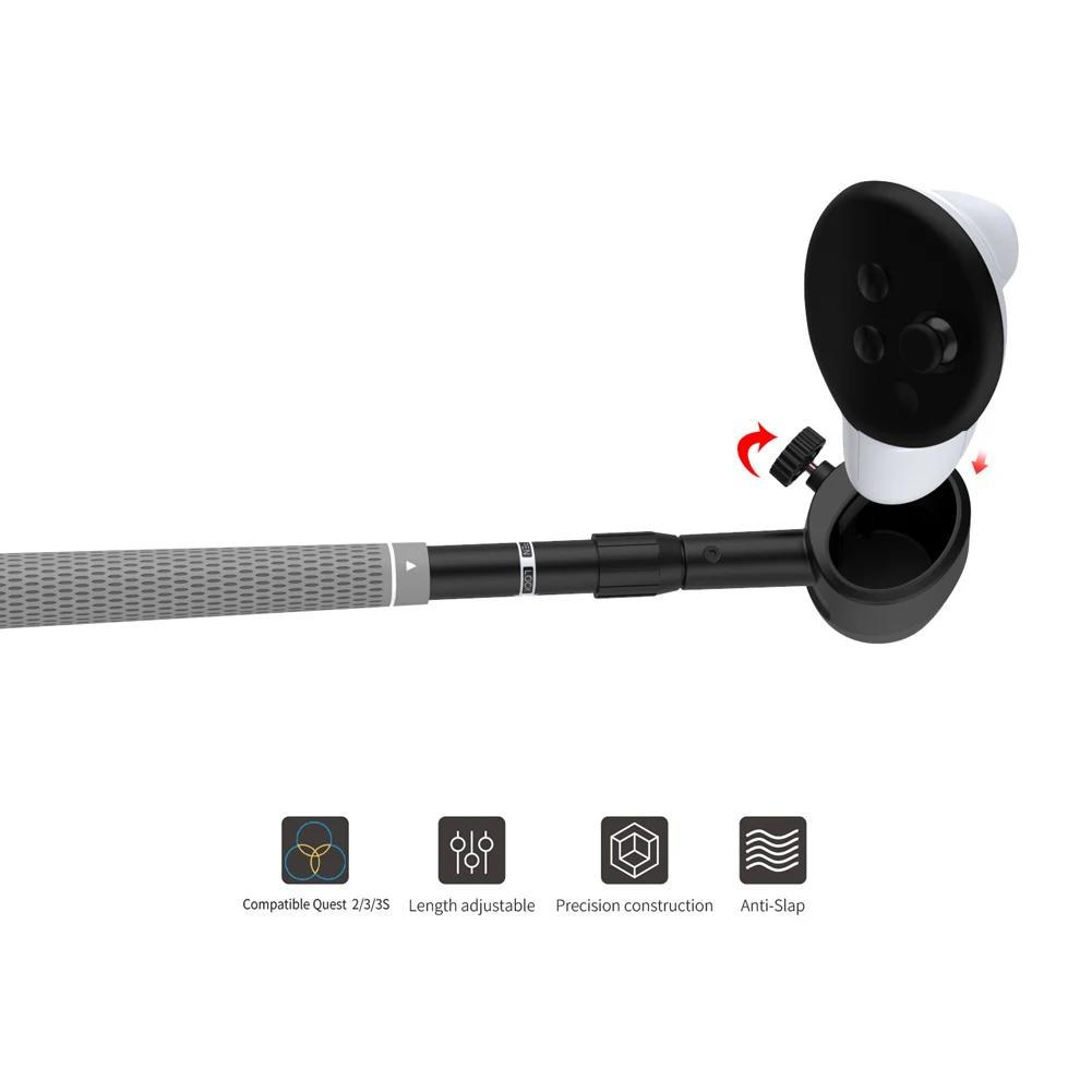 VR Golf Club VR Golf Handle Grip 80 Degree Keep Tracking Controller Extensions for Meta Quest 3S/Quest 3/Quest 2 Accessories