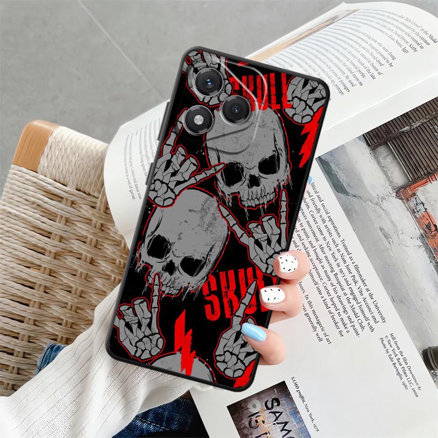 Case for Honor 70 8X 90 Lite X7a X9c X8 X7 X9a X9 Soft Back Phone Cover Creative Innovation Skull