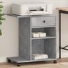 Printer Stand with Castors Concrete Grey 60x40x68.5 Cm
