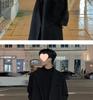 Men's Korean Style Over-the-Knee Wool Winter Coat - Thickened, Mid-Length, Loose Fit