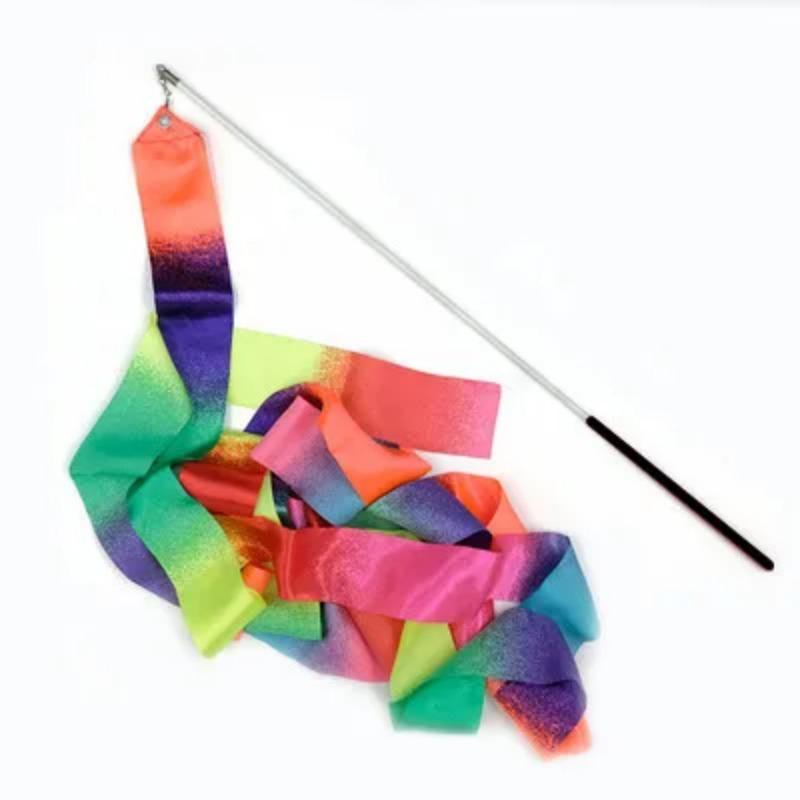 2/4m Gymnastiek Gekleurde Linten Kleurrijke Gymnastiek Linten Ritmische Gymnastiek Uitrusting Dans Lint Ballet Streamer Twirling Rod