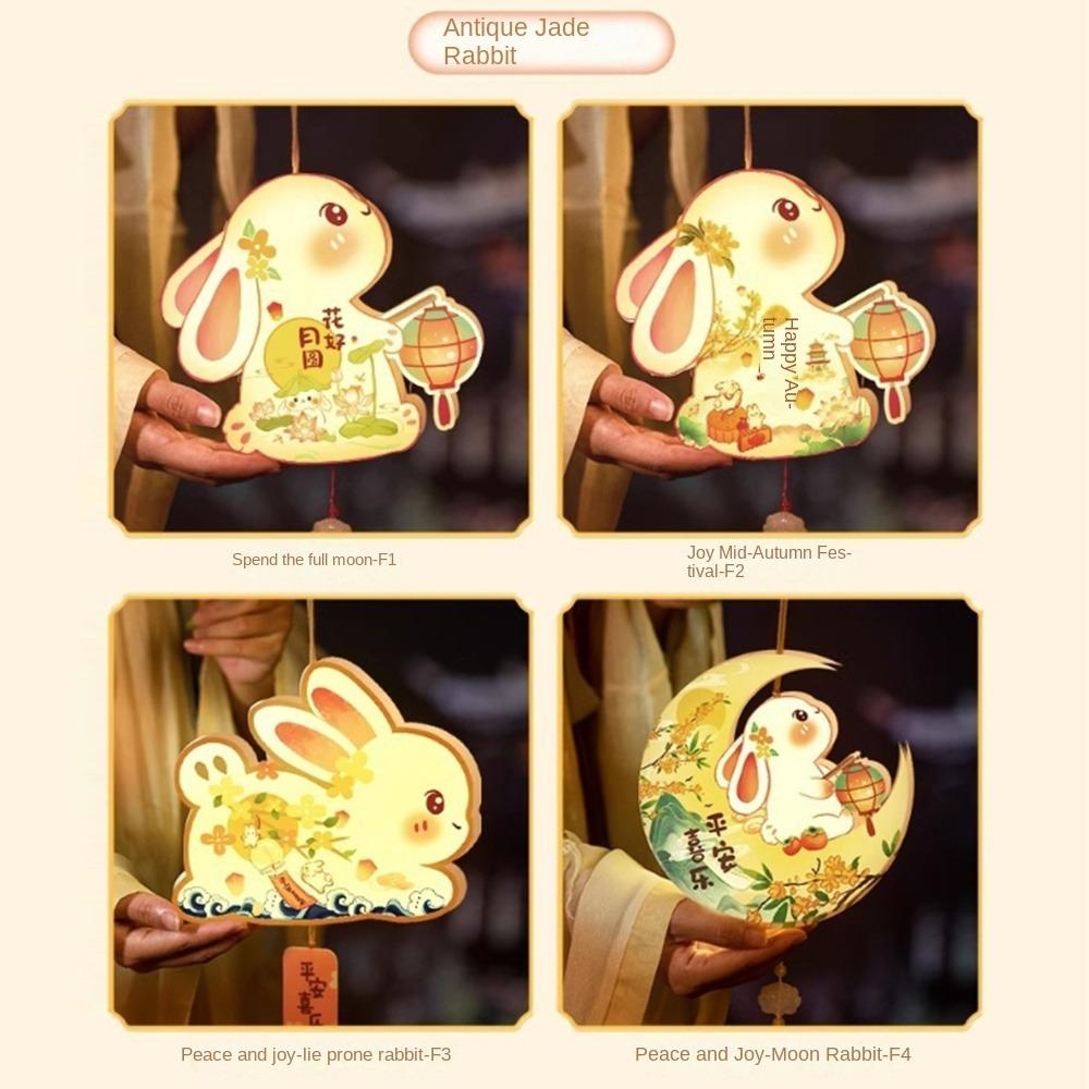 Waterproof Festival Lantern Material Pack DIY Craft Rabbit Lantern  Women Children