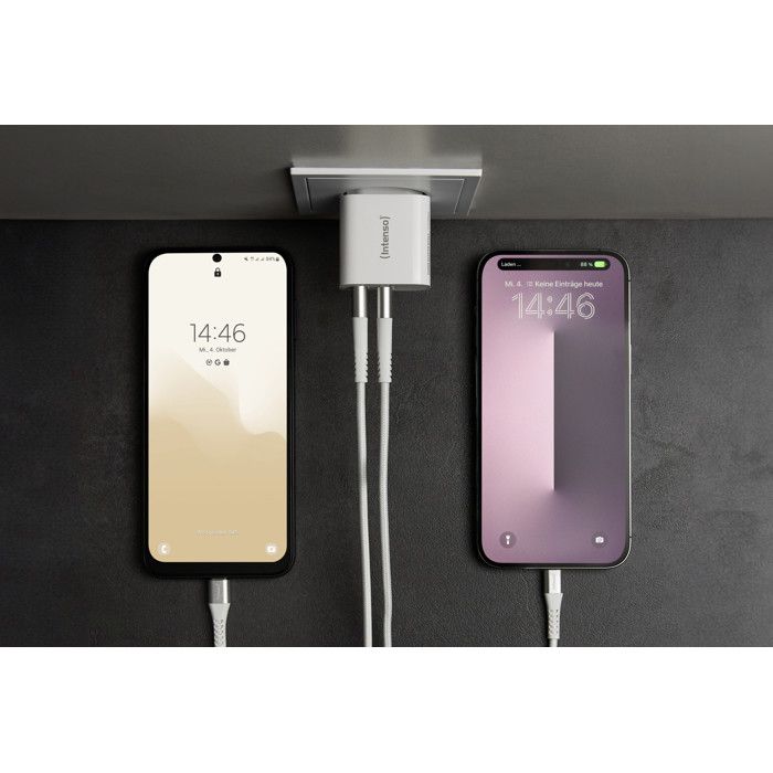 Intenso W24AA Chargeur USB 24 W 2x USB-A blanc intérieure