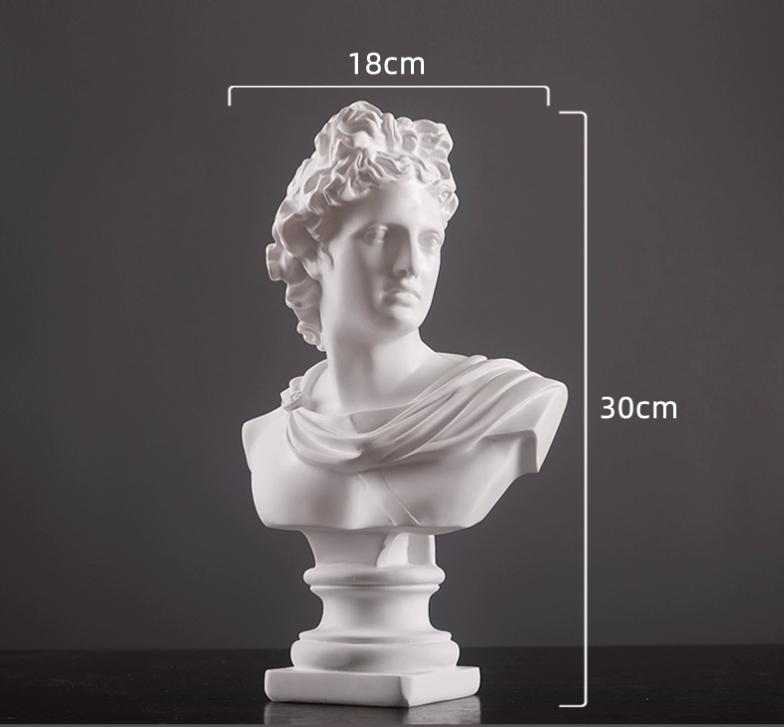 Nordic Half-body Statue Decoration Ornaments Creative Retro Frosted Resin Sculpture Art Living Room Desk Home Decoration Crafts
