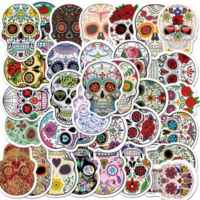 50ks The Phantom Terror Skull Graffiti samolepky Vodotěsné PVC kufr na notebook Lednička Nálepky na skateboard dekorace