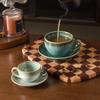 Ceramic Retro Kiln-Turned Coffee Cup and Plates Set Creative Vintage Chinese Breakfast Cups Afternoon Tea Drinking Utensils