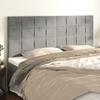 3116398 vidaXL Headboards 4 Pcs Light Grey 100x5x78-88 Cm Velvet