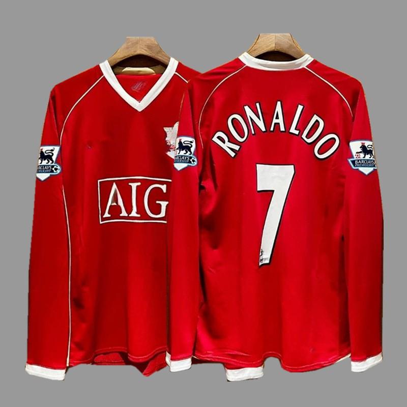 Retro Football Jerseys Long Sleeve Soccer Shirts Men Women Sports Training