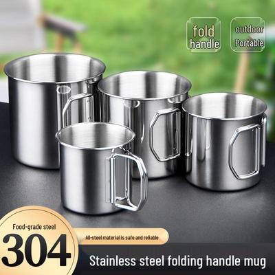 304 Stainless Steel Folding Camping Cup - Multifunctional and Portable for Outdoor Adventures