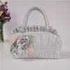 Korean Style 7-Inch Floral Handmade Evening Handbag & Coin Purse