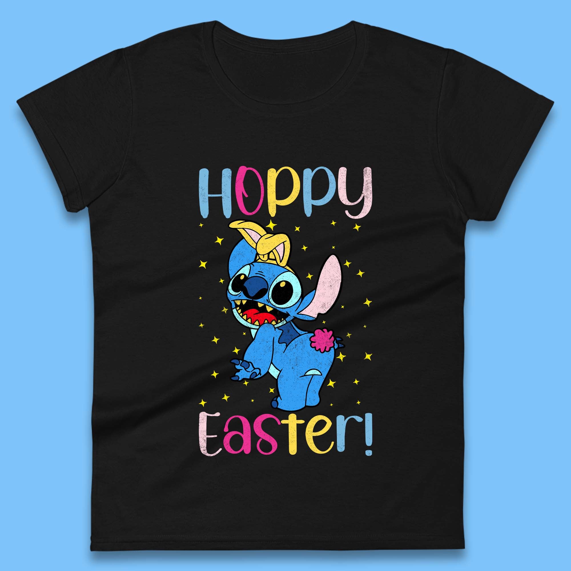Happy Easter Stitch Womens T-Shirt Mens Tops Tees Unisex S
