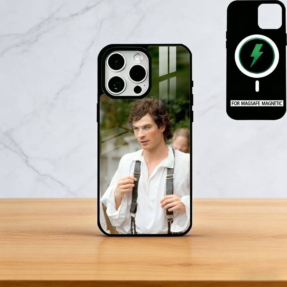 D-Damon Salvatore Phone Case For iPhone17,16,15,14,13,12,11 Plus,Pro Magnetic For Magsafe Wireless Charging
