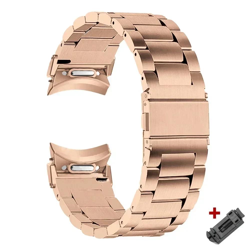 Řemínek z nerezové oceli bez mezer, rychloupínací, pro Samsung Galaxy Watch 6 Classic 43 47 mm, pro Galaxy 6 5 4 44 40 mm 5 Pro 45 mm