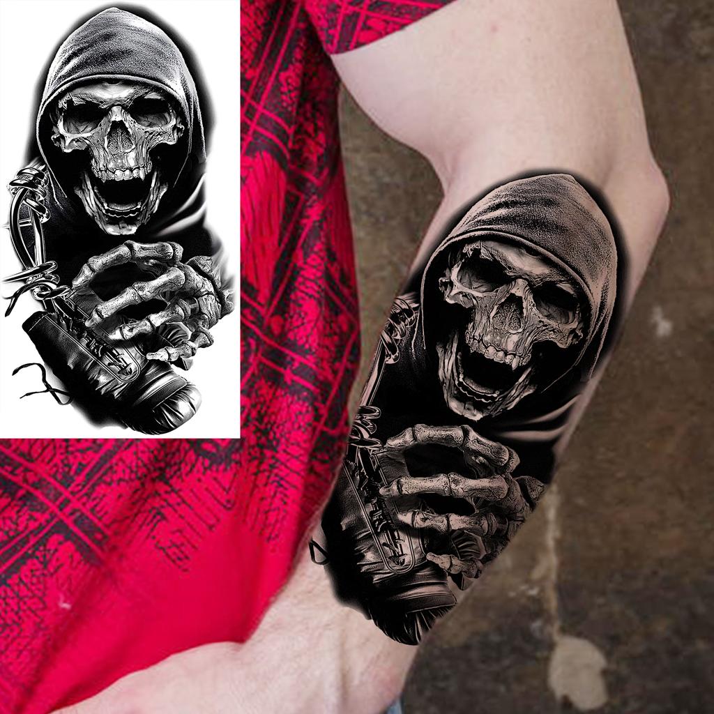 1 Sheet Forest Wolf Coyote Temporary Tattoos For Men Adults Forearm Arm Leg Body Art Drawing Fake Tattoo Sticker Transferable