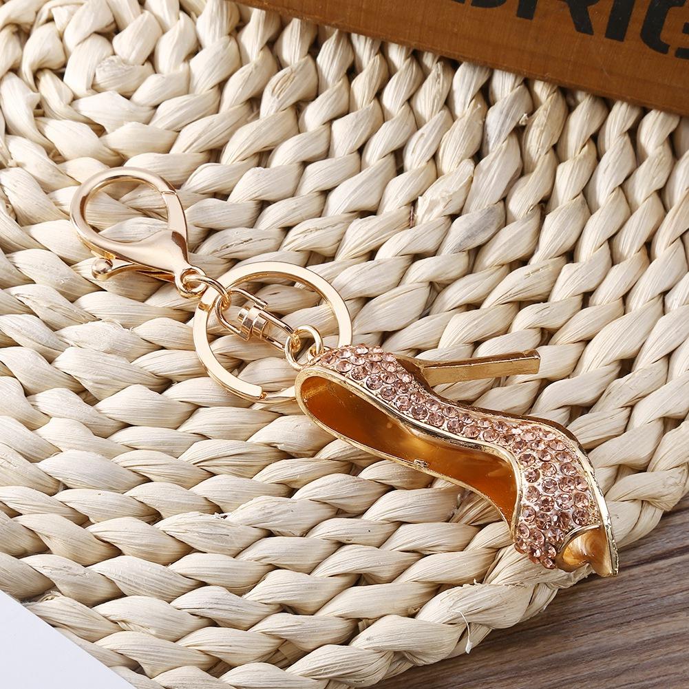 Key Chain Holder   Keychain   Alloy Rhinestone High Heel Key  Pink