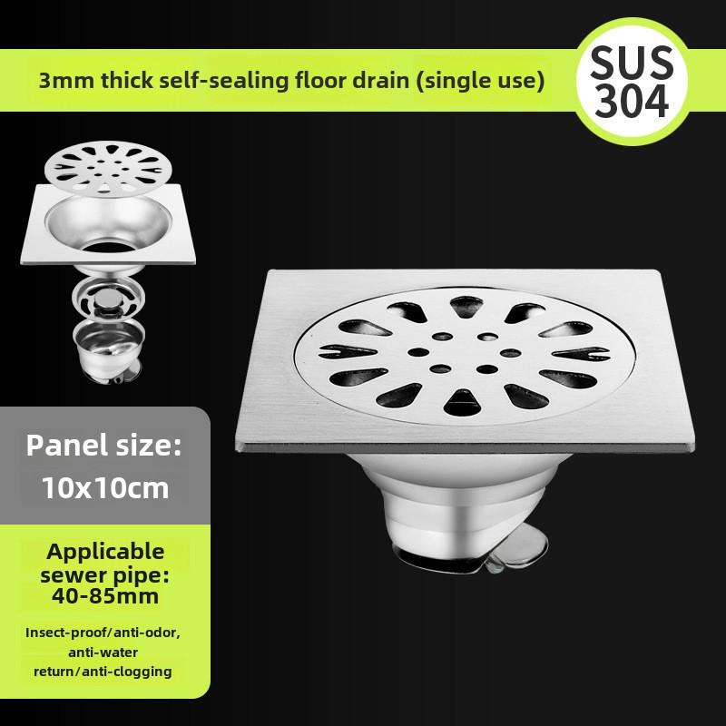 Sifon de podea din oțel inoxidabil 304, deodorant, pentru baie și mașină de spălat