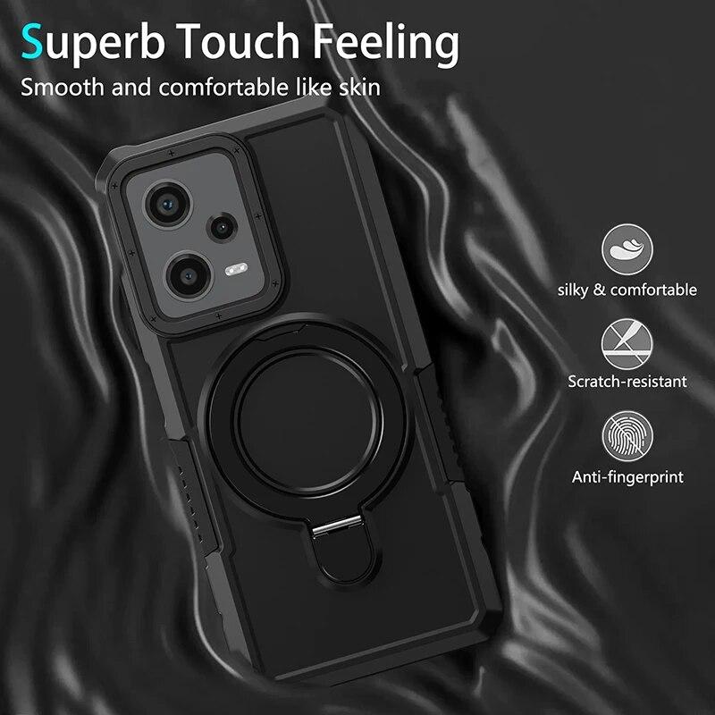 Pro Xiaomi Redmi Note 11 Pro Pouzdro na telefon s kroužkovým stojánkem pro Note 11 12 9 8 Poco X3 X5 M4 Pro 4G 5G Hard Shell kryty pro Xiaomi 11T