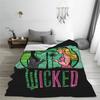 Custom Sofa Fleece Wickeds Musical Movie Throw Blanket Warm Flannel Blankets for Bedding Home Couch Bedspreads