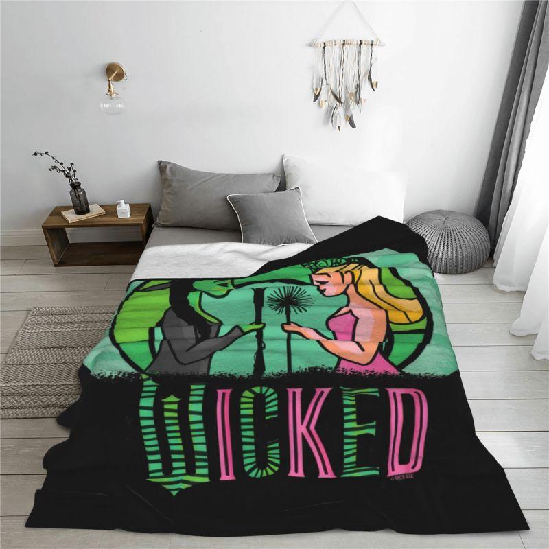 Custom Sofa Fleece Wickeds Musical Movie Throw Blanket Warm Flannel Blankets for Bedding Home Couch Bedspreads