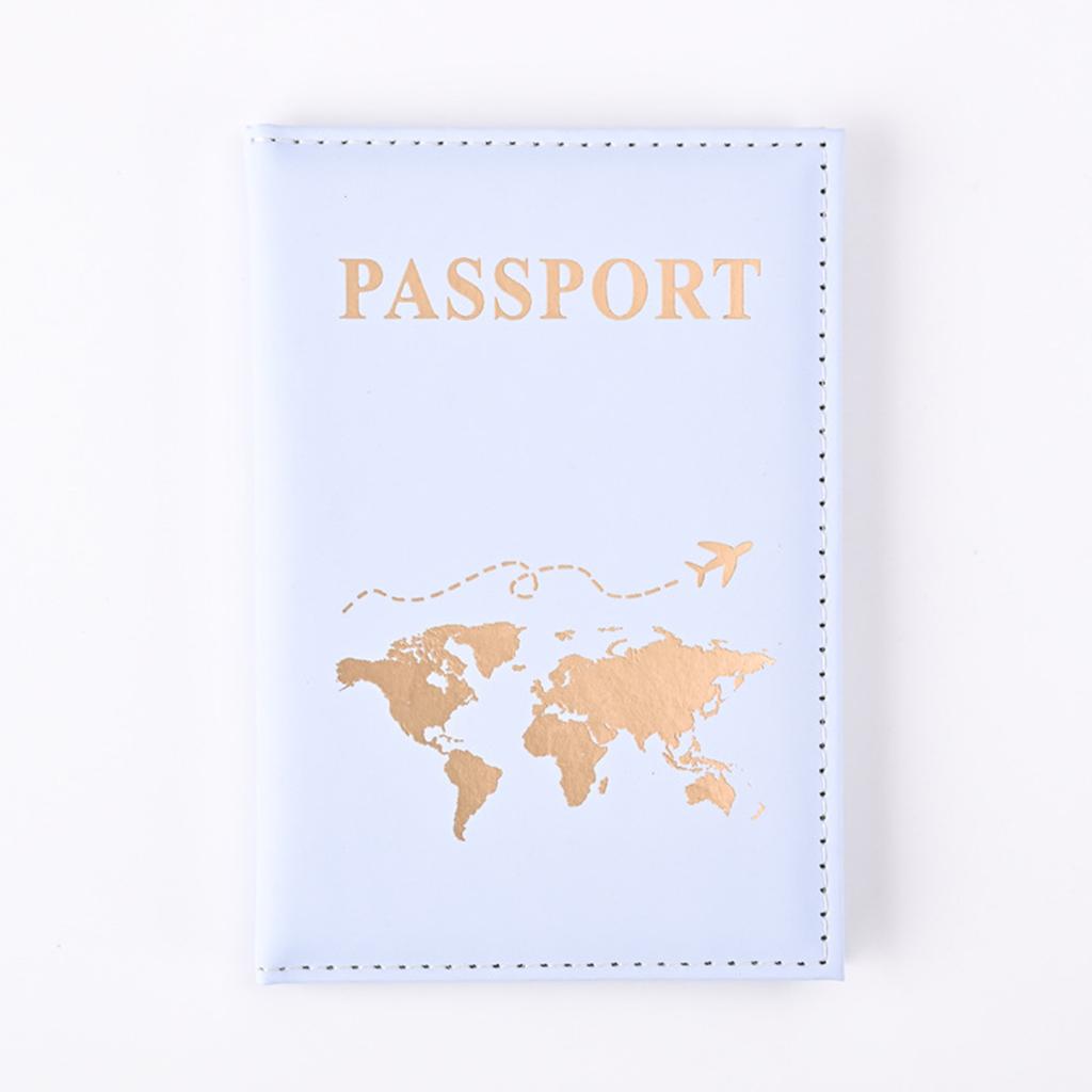 Fashion Passport Protector World Pattern Travel Passport Clip Wallet Gift PU Leather Card Holder Unisex Storage Bag.-zmt