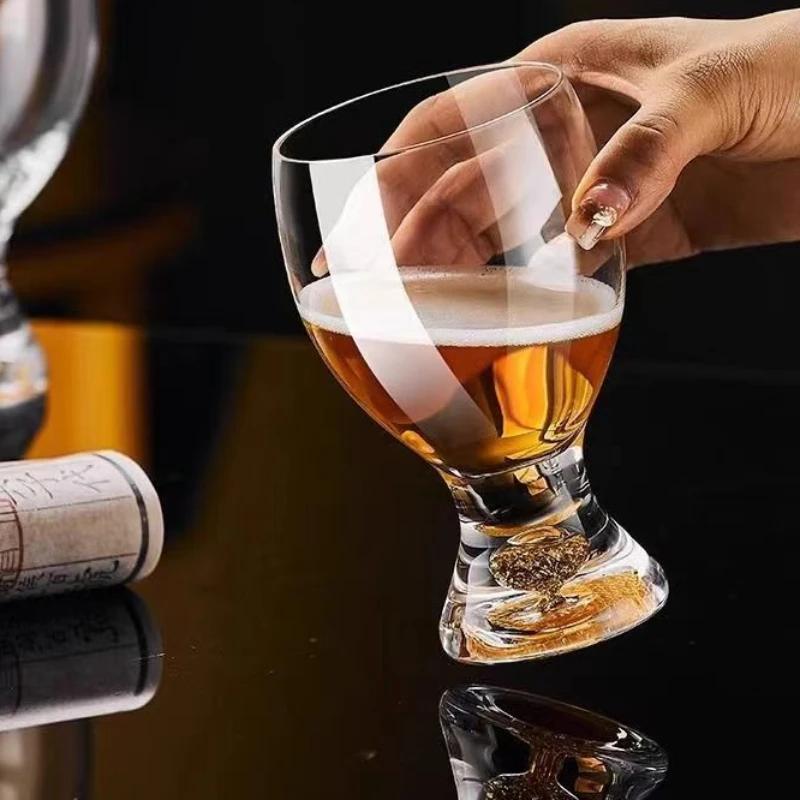 Sets Luxury Gold Foil Wine Glass Creative Crystal Glass Cup Cocktail Glass Household Exquisite Whiskey Cup Bar Accessories