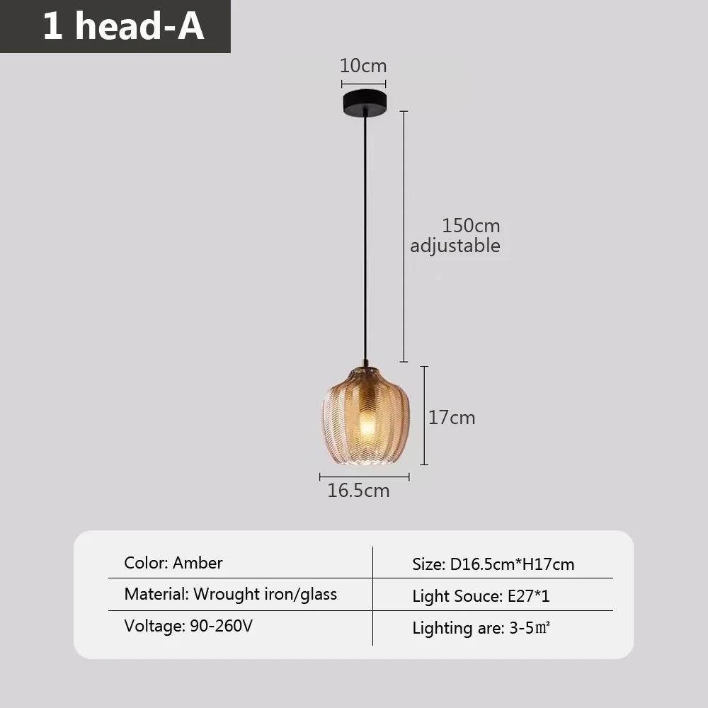 

Винтажный ресторанный стеклянный подвесной светильник минималистский дизайнерский светодиодный подвесной светильник прикроватный бар кафе стеклянный светильник украшение гостиной Warm light
