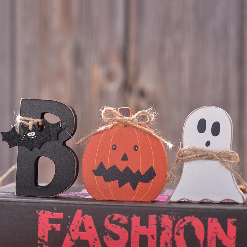 Halloween Decorations, BOO, Ghost Ornaments, Wooden, Halloween Tray Decorations, Ghost Festival Decorations, Holiday Decorations