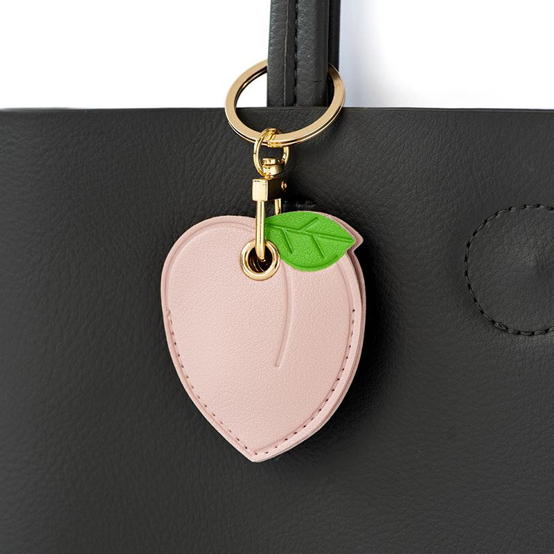 Bamen Bug Club Cartoon Access Control Card Leather Case Keychain Creative Cute Girl Key Pendant Bag Hanging Personalized Gifts