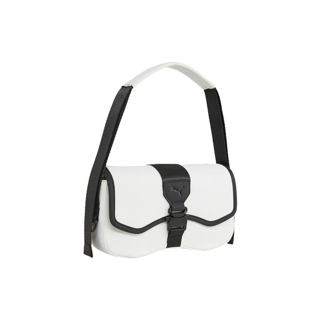 

Puma Sports Casual Synthetic Leather Handheld Shoulder Bag Unisex bags Black White 090388-02 Black & White