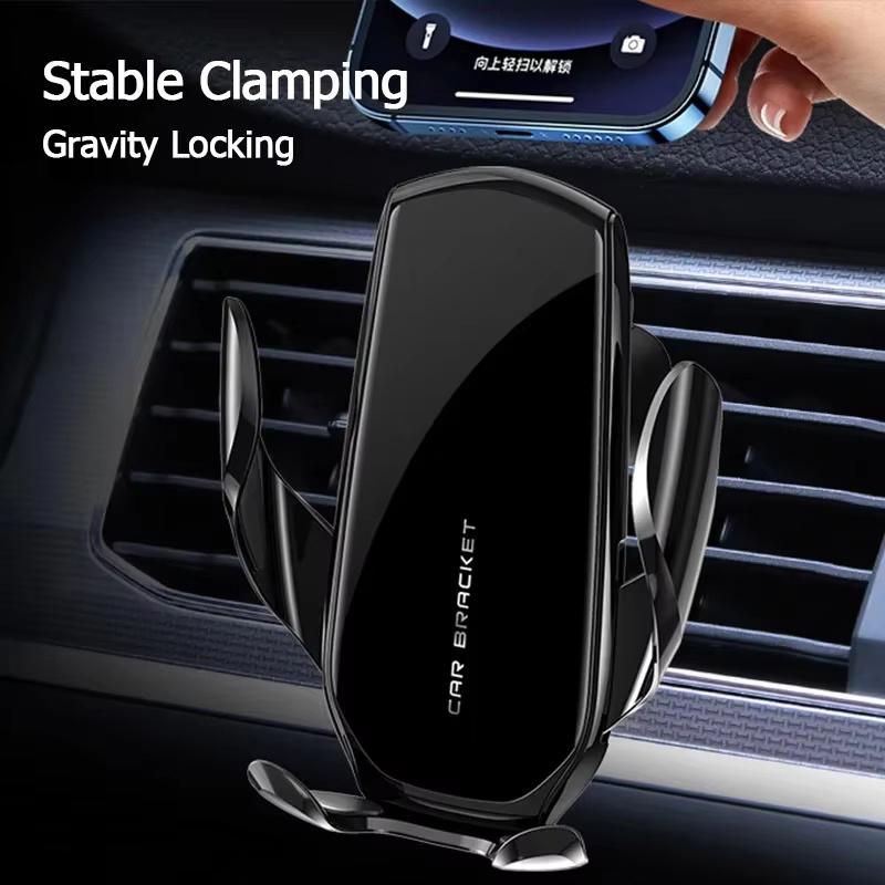 Soporte para Teléfono de Coche Soporte para Smartphone Soporte de Rejilla de Aire Montaje de Coche por Gravedad Soporte GPS Soporte en Coche Para iPhone Xiaomi Samsung Huawei Realme