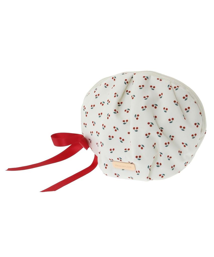 Maison de Fleur Cherry Print Pouch, Women's, Ivory