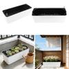 Flower Pot Rectangle Self Watering Planter Room Decorative Plant