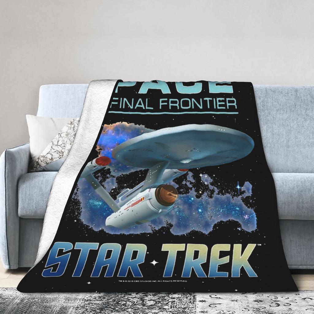 Stars Treks The Final Frontier Enterprise Blankets Flannel Awesome Warm Throw Blanket for Bedspread Autumn/Winter,