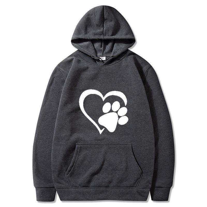2025 spring and autumn men's black cat claw love couple shirt hooded sweater direct supply one piece hair