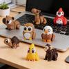 3D Printed Animal Figurine Movable Joints Panda Sheep Bear Seal Monkey Owl Turtle Figure Articulated Animal Model Fidget Toy Decoration Ornament