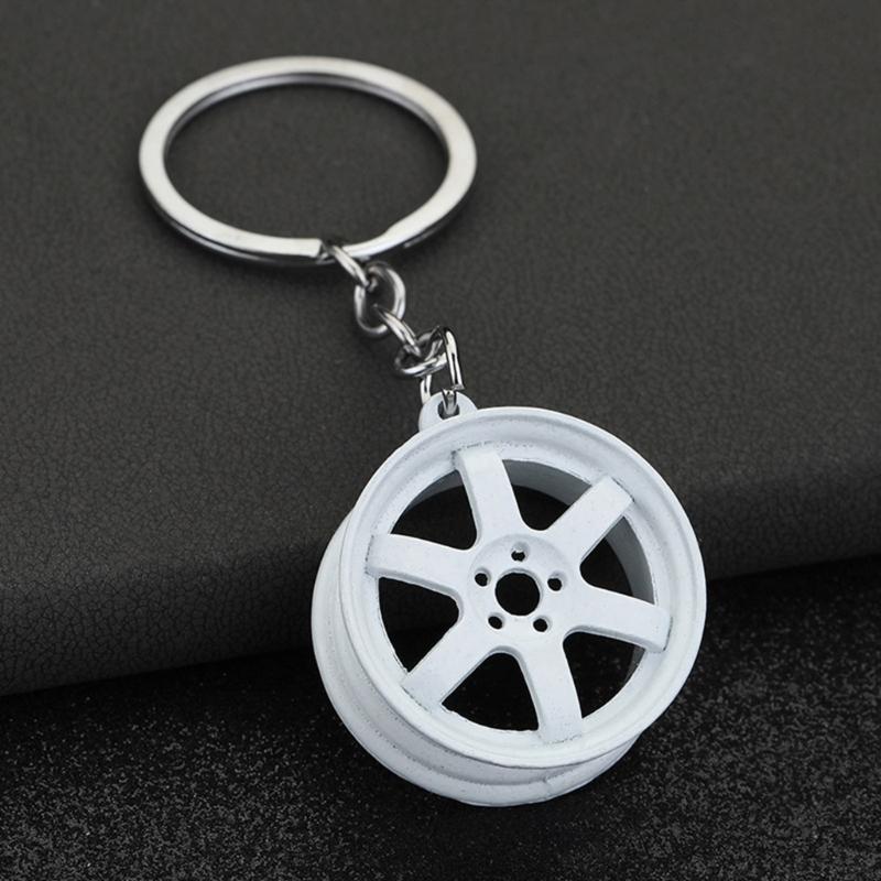 Portable Keychain Wheel Shape Key Ornament Suitable for Trendsetters and Anyone Seeking a Distinctive Style Statement