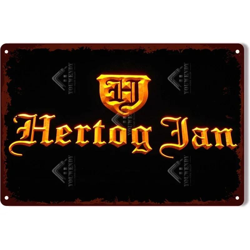 Retro Hertog Jan Metal Sign - Exquisitely Crafted Tin with Vivid Paint, Ideal for Bar & Club Decor To Create a Mesmerizing Mural