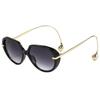 European and American fashion square round frame high-end sunglasses, male and female temperament versatile outdoor anti-ultraviolet trendy sunglasses