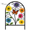 Hinterhof Blumenbeet Begrenzung Gartenzaun Tierbarriere, Schmetterling Floral Metalldraht Panel Begrenzung, Gebogenes Dekoratives Panel, Barriere für Hunde, Kaninchen,