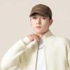 Xuezhongfei Men's Winter Stand-Collar Zipper Cardigan Sweater