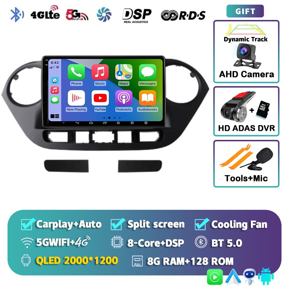 Android 14 Carplay Auto WIFI+4G Car Radio For Hyundai Grand I10 2013-2016 Navigation GPS Multimidia Video Player Stereo 2DIN DSP