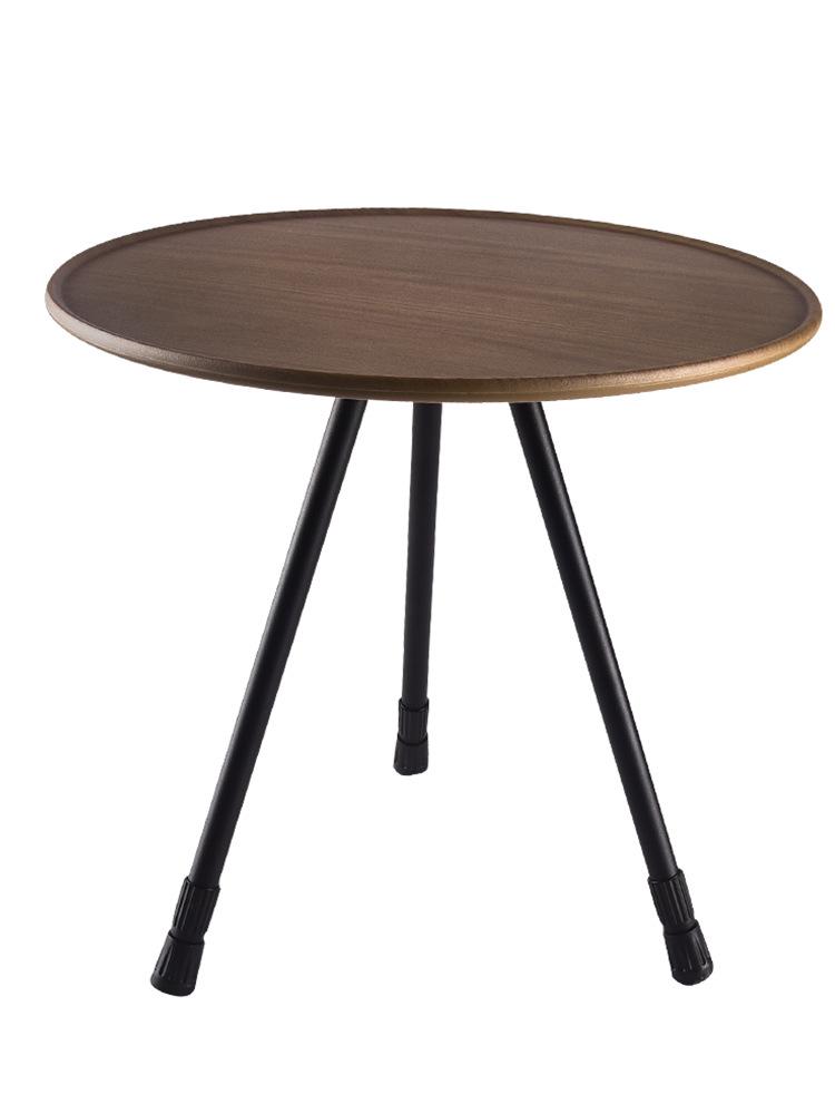 Přenosný skládací kempingový stůl se stativem - lehký kulatý konferenční stolek pro venkovní použití