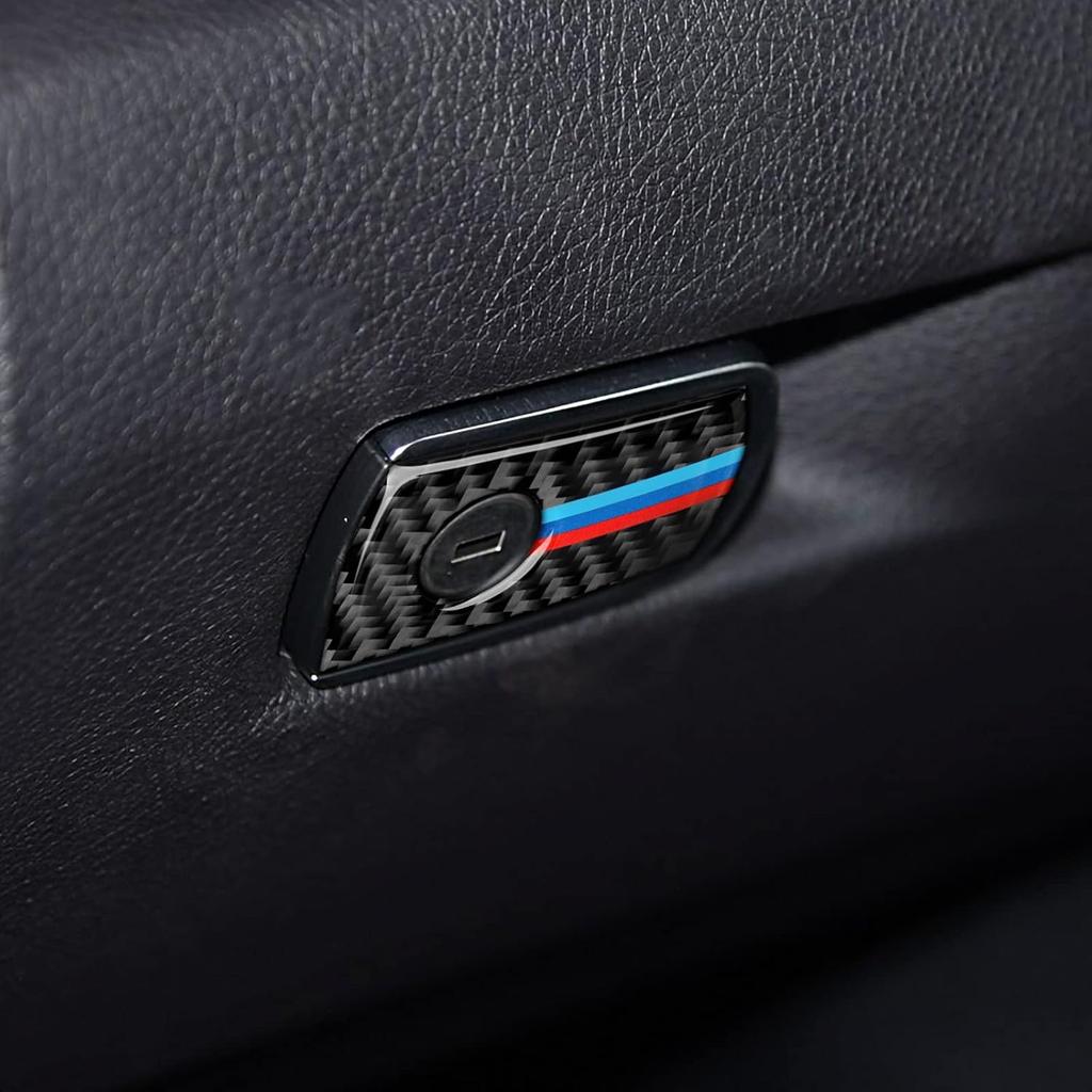 Car Glove Box Decal Storage Box Sticker Carbon Fiber Trim Compatible with BMW F30 F31 F34 3GT F32 F33 F36 3 4 Series Accessories