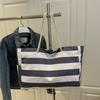 Women's Striped Large Capacity Tote Bag Shoulder Bag 58*14*33cm
