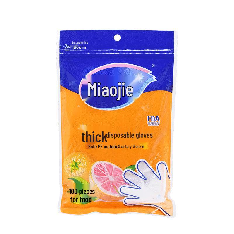 Miaojie Food-Grade PE Disposable Gloves