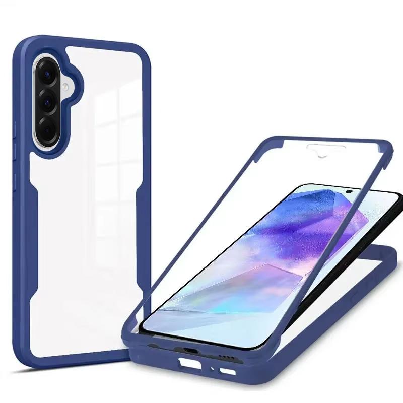 360 Protection Case For Samsung Galaxy A56 5G Transparent TPU Cover For Smaung A56 A36 A26 A16 Screen Protector Shockproof Case
