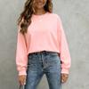 Dames Grote Maten Casual Losse Pasvorm Ronde Hals Pullover Sweatshirt voor Dagelijks Gebruik