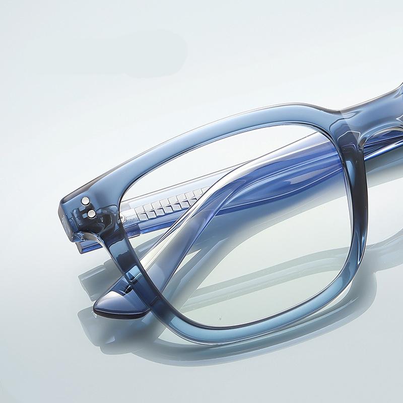 Unisex Square Reading Glasses Anti Blue Light TR90 Rivets Presbyopic Eyeglasses Radiation Protection Optical Glasses