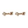 Vivienne Westwood Neil Saturn Design Pendant Brass Earrings Women earrings Beige Rose-Gold 6202014L02G231